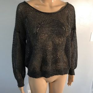 Charcoal Gray knitted sweater Sexy Size XL